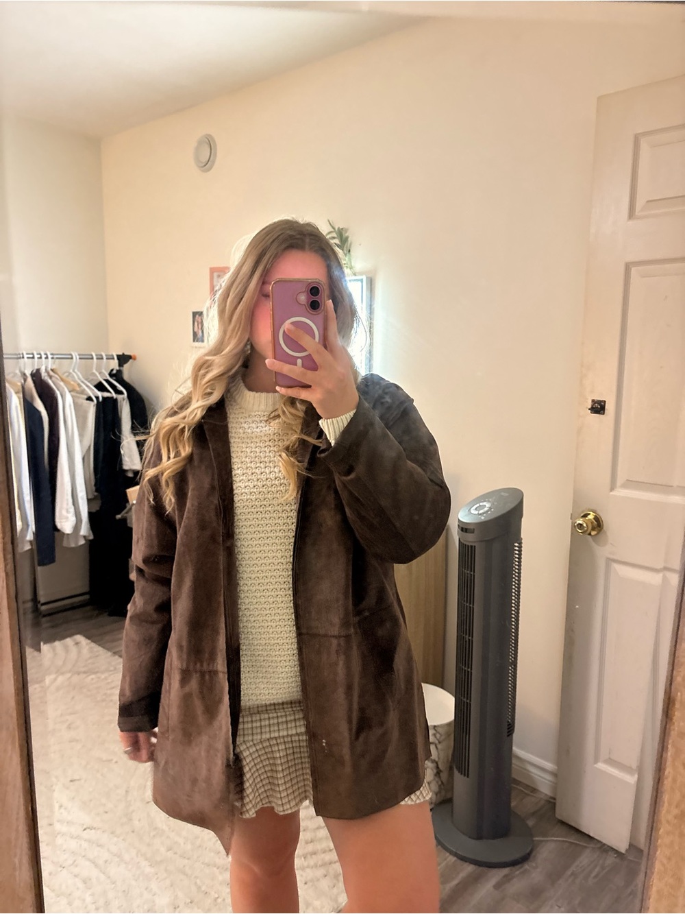 Brown Suede Coat - Classic Casual Jacket